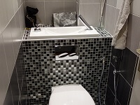 WiCi Bati, WC suspendu avec vasque lave-mains intégré avec douchette chromée - Monsieur E (93) - 2 sur 2